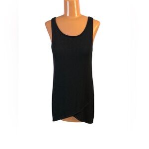 Melissa Paige Asymmetrical Black Sleeveless Tank